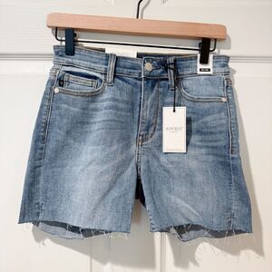 NWT Judy Blue Mid Rise Cut Off Jean Shorts 4.5 Inseam Denim S 2-4 Stretch New
